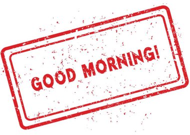 Kırmızı Good Morning pencere boyutu