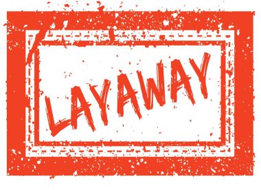 Layaway turuncu kare çerçeve lastik damgası ile doku üzerinde