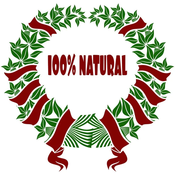 100 % přírodní červené a zelené květinové korunky. — Stock fotografie