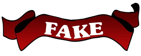 Withfake κόκκινη κορδέλα . — Φωτογραφία Αρχείου