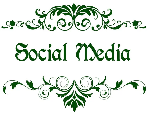 Marco verde con texto SOCIAL MEDIA . — Foto de Stock