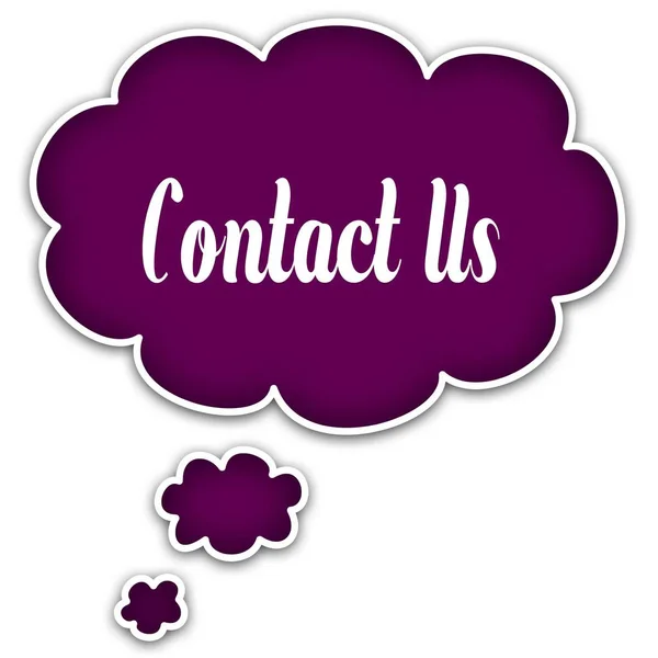 CONTACTEZ-NOUS sur magenta thought cloud . — Photo