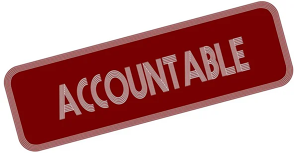 ACCOUNTABLE on red label. — 스톡 사진