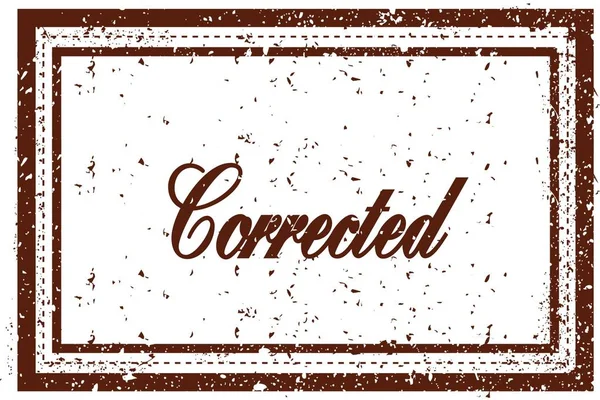 CORRECTED brown square distressed stamp — Stock Photo, Image