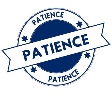 Mavi sabır damgası.