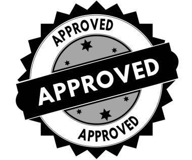 Siyah yuvarlak damga ile onaylandı metin.