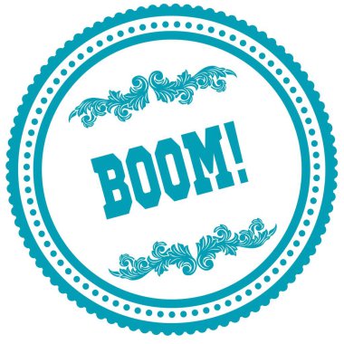 Boom mavi yuvarlak damga.