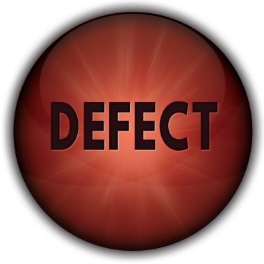 Kusur kırmızı düğmeye rozeti.