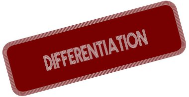 Farklılaşma kırmızı etiket üzerinde.