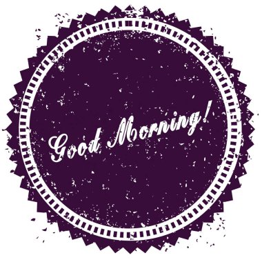 Günaydın sıkıntılı damga mor