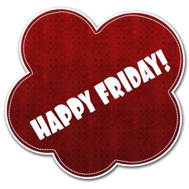 Mutlu Cuma metin üzerinde yazılı kırmızı desen bulut.