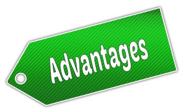 Çizgili yeşil avantajları etiket.