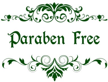 Green frame with PARABEN FREE text. clipart