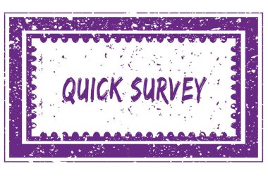 Pembe grunge kare çerçeve damgasında hızlı anket