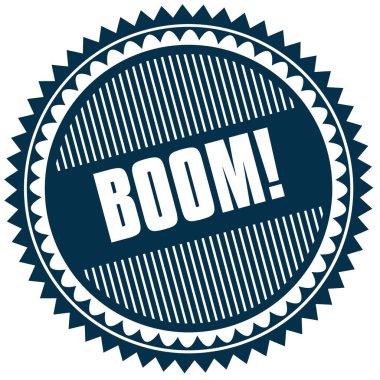 Yuvarlak patlaması mavi etiket.