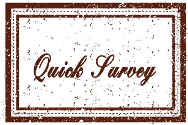 Hızlı anket kahverengi kare sıkıntılı damgası