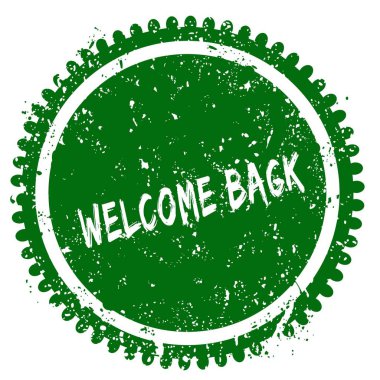 Hoşgeldiniz geri grunge yeşil pul yuvarlak