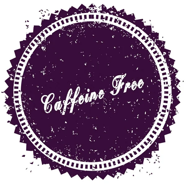 紫のカフェイン フリーの苦しめられたスタンプ — ストック写真