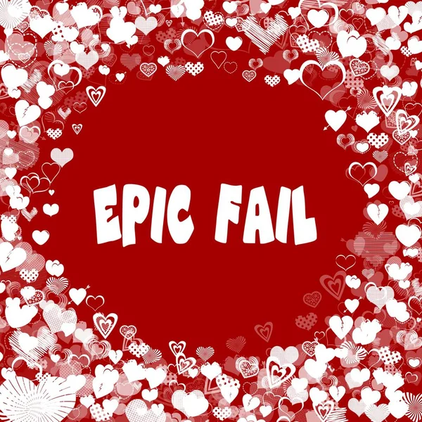 Hearts frame with EPIC FAIL text on red background.