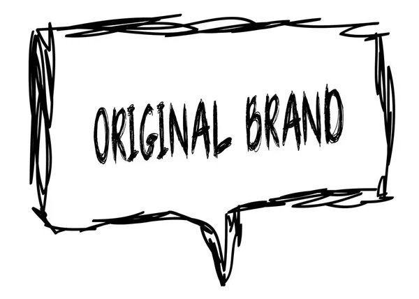 연필 스케치 된 기호에 원래 브랜드. — 스톡 사진