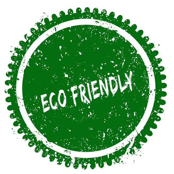 Eco Friendly στρογγυλή σφραγίδα του grunge, πράσινο — Φωτογραφία Αρχείου