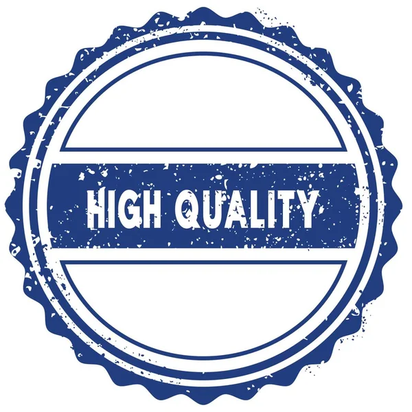 Yüksek kalite damgası. etiket. mühür. Mavi yuvarlak grunge vintage şerit işareti — Stok fotoğraf
