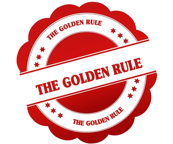 Den gyllene regeln röda runda gummistämpel — Stockfoto