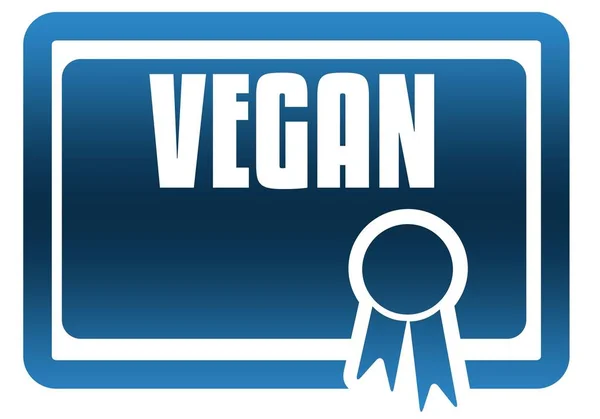 Certificat bleu VEGAN . — Photo