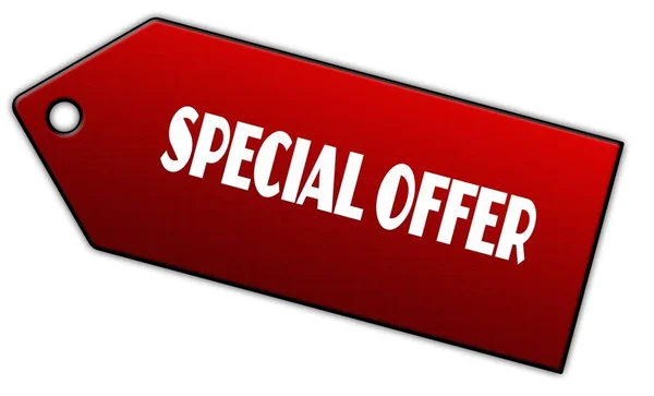 Red SPECIAL OFFER label. — Stock Photo, Image