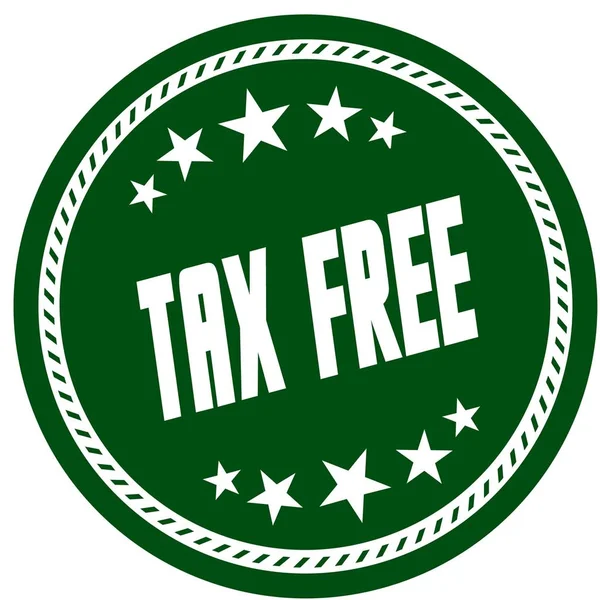 Verde sello de 5 estrellas con TAX FREE  . — Foto de Stock