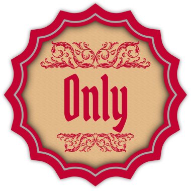 Retro sadece kırmızı rozet.