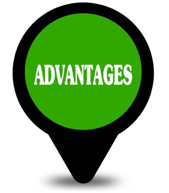 Yeşil konum işaretçisini grafik avantajları