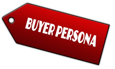 Kırmızı alıcı Persona etiket.