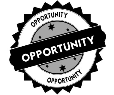 Fırsat metin ile siyah yuvarlak damga.