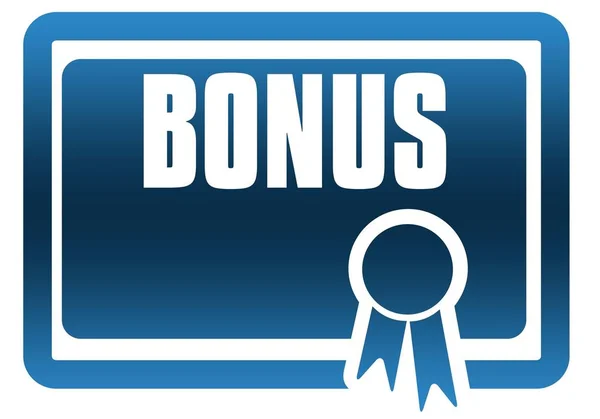 BONUS blue certificate. — Stock Photo, Image