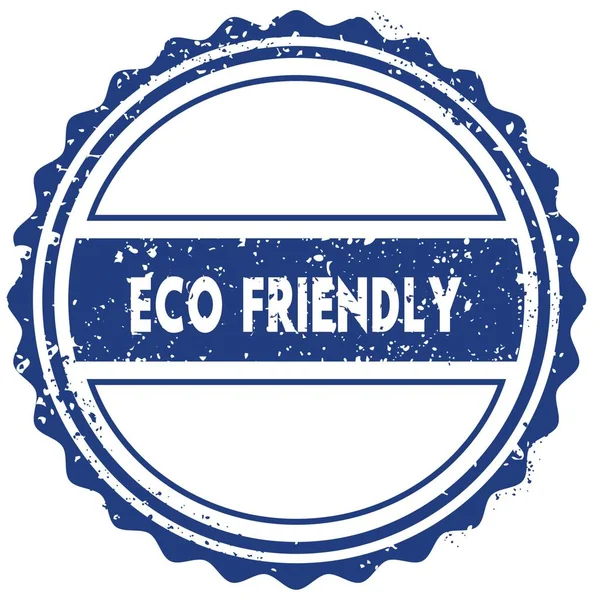 Eco Friendly stämpel. klistermärke. tätning. blå runda grunge vintage menyfliksområdet tecken — Stockfoto
