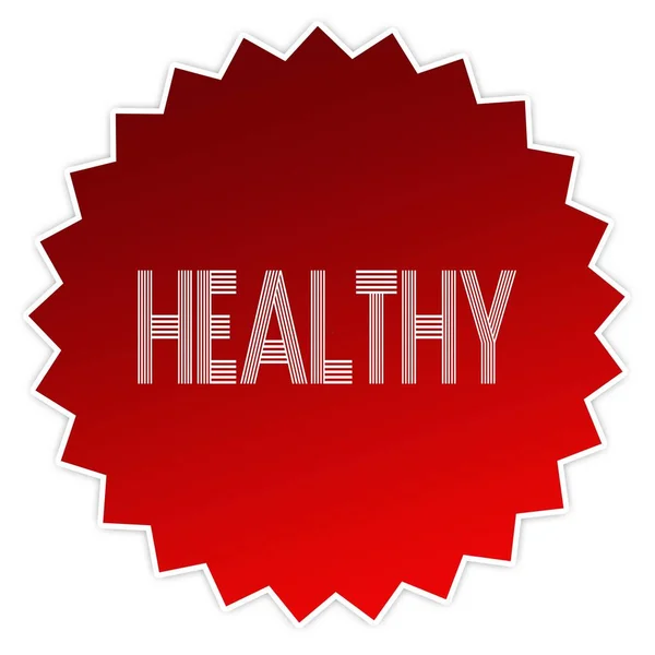 HEALTHY on red sticker label. — Stock Photo, Image