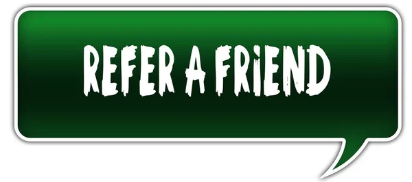 REFER A Friend on green dialogue word palloncino . — Foto Stock