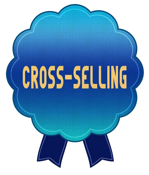 Blue Cross prodejní pásu odznak. — Stock fotografie