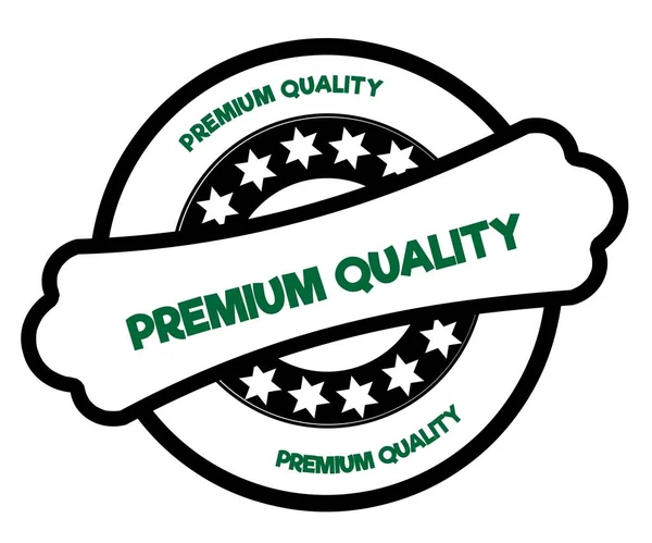 Чёрно-зелёная марка качества PREMIUM . — стоковое фото