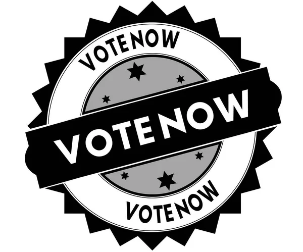 Black round stamp with VOTE NOW text. — Stock Photo, Image