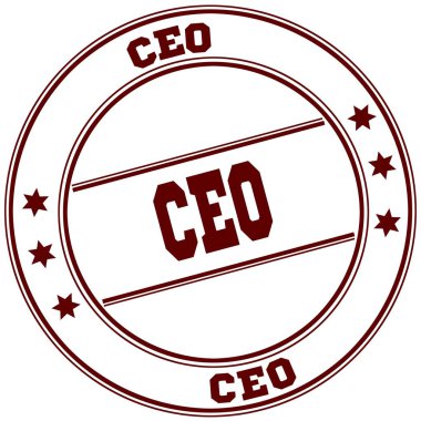 CEO basit kırmızı pul