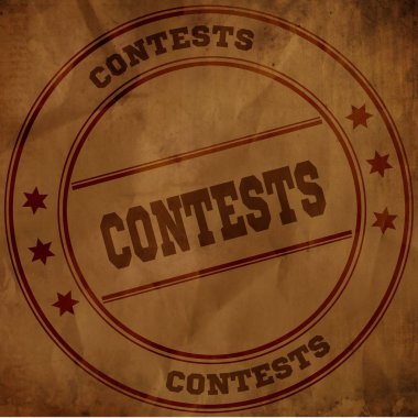 Eski kahverengi buruşuk kağıt yarışmalar damgası.