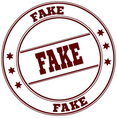 Sahte basit kırmızı pul