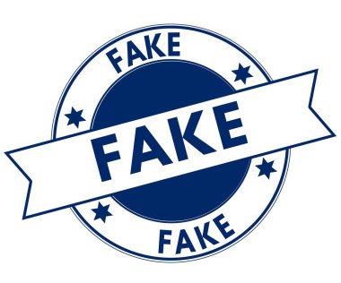 Mavi sahte damgası.