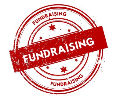 Bağış toplama sıkıntılı kırmızı pul.