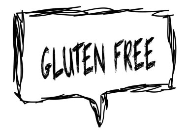 Gluten ücretsiz bir kalem kabataslak işaret üzerinde.