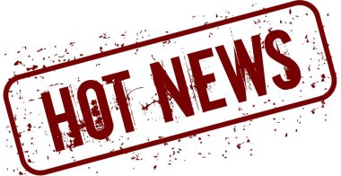Sıkıntılı sıcak haber grunge damgası.