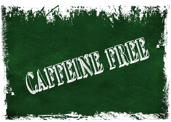 Kafein serbest metin ile yeşil grunge yazı tahtası. — Stok fotoğraf