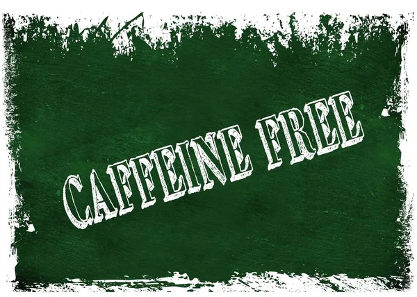 Зелена гранжева клавіатура з текстом CAFFEINE FREE . — стокове фото